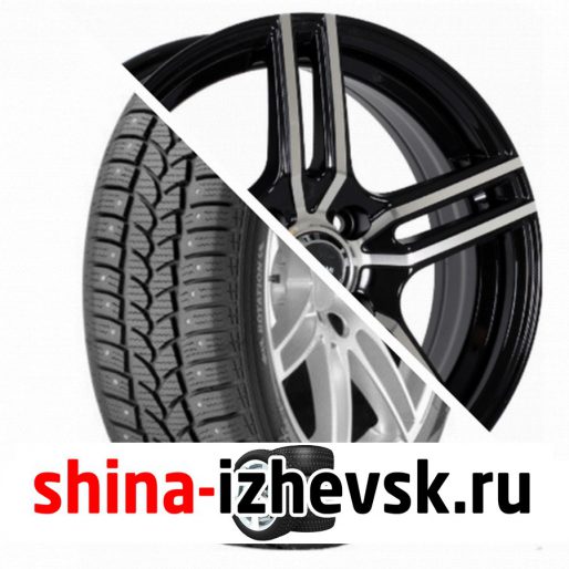 Колесо в сборе Tigar Sigura Stud 185/65 R14 T 86 + Megami MGM-1 5.5xR14 4×98 ET35 DIA58.6 черный полностью полированный в Ижевске